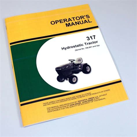 john deere 317 owners manual